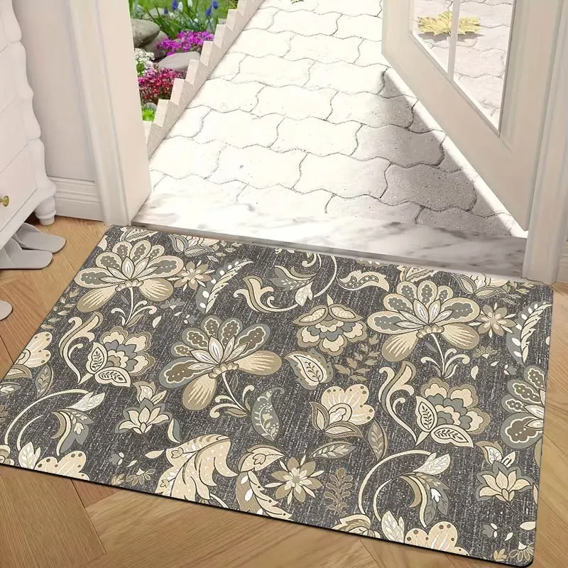 Durable Non Slip Floor Mat With Intricate Pattern For High Traffic Areas And Apartment Entrance