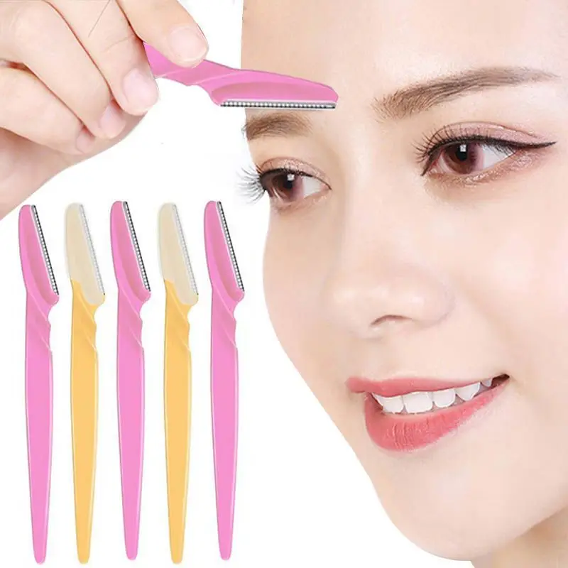 10PCS Eyebrow Trimmer Safe Scratch Resistant Novice Hair Trimmer Makeup Beauty Tool Blade Tattoo Assistance Accessory