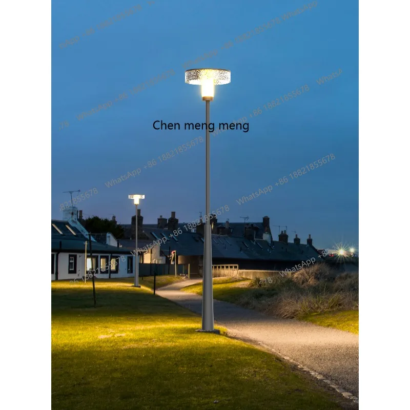 Outdoor Modern Simple Garden Solar High Pole Light Outdoor Villa Garden Light Community Garden Landscape Light