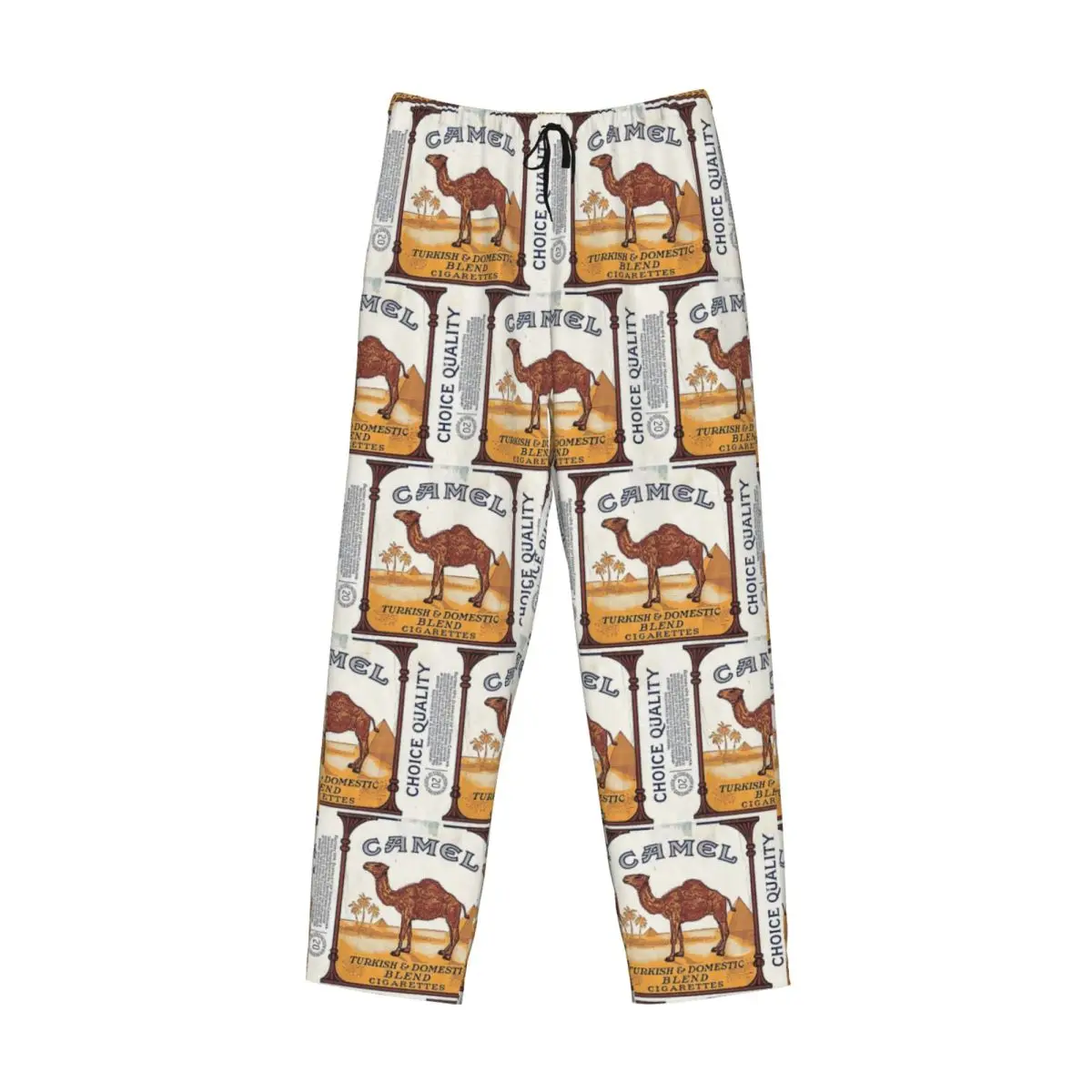 

Custom Vintage Camel Cigarette Pack Pajama Pants Men Sleepwear Sleep Lounge Bottoms with Pockets