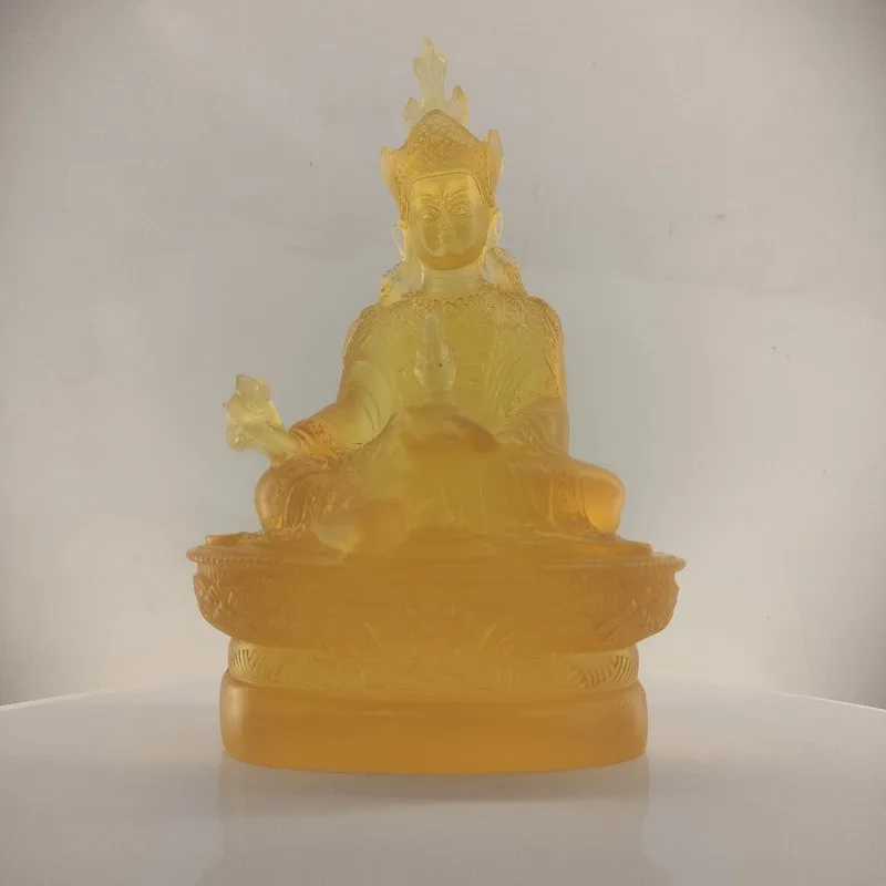 Exquisite water-glazed Tibetan Lotus Bodhisattva statue for worship in the temple's Hall of Ten Thousand Buddhas
