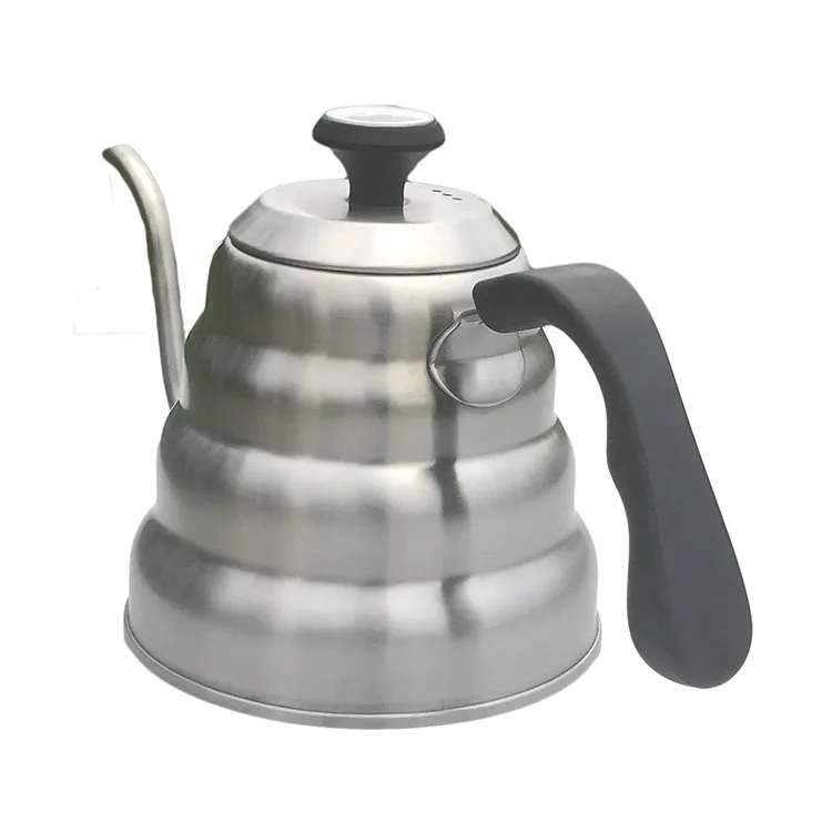 

Hand Drip Coffee Kettle 1200ml Stovetop Gooseneck Pour Over Coffee Kettle 1.2L with Thermometer Stainless Steel Body