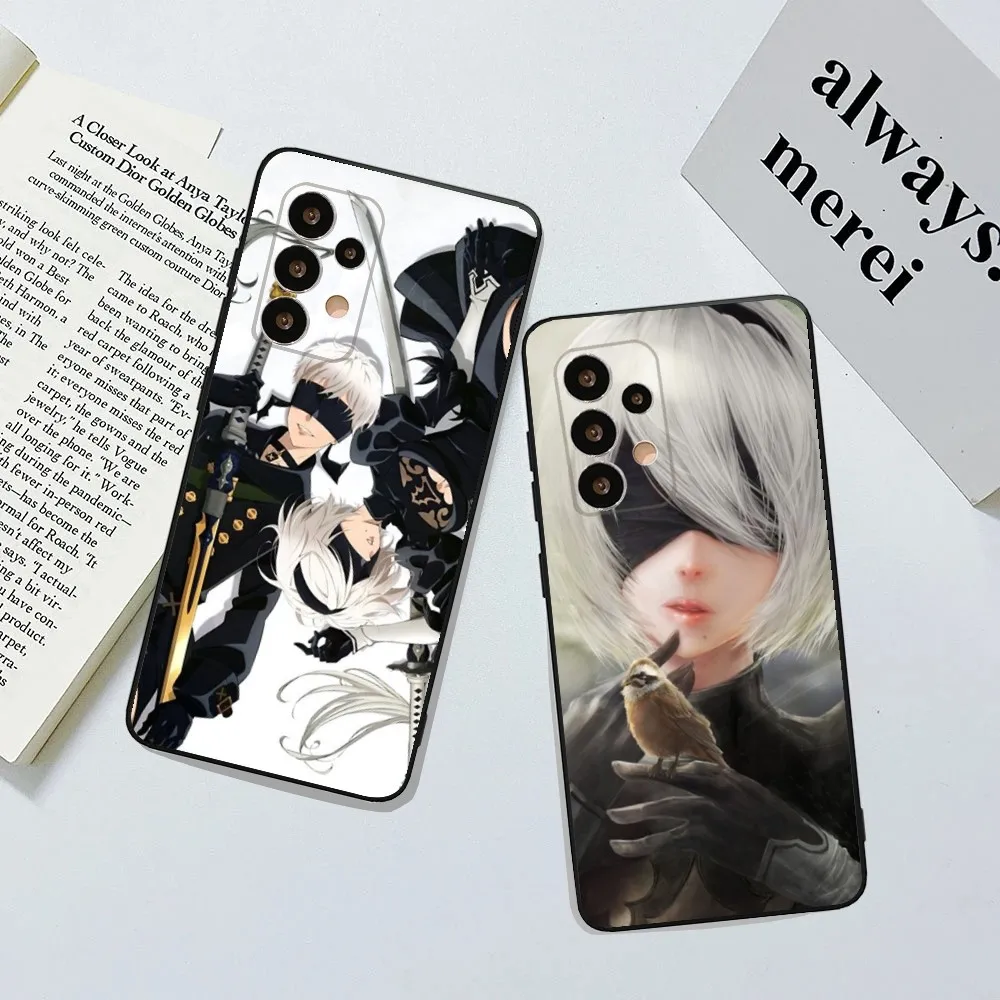 N-NieR 2B A-Automata Phone Case For Samsung Galaxy A13,A21s,A22,A31,A32,A52,A53,A71,A80,A91 Soft Black Cover