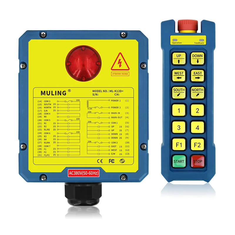 ML-K12S/D+ Industrial Remote Control Manufacturer Crane Remote Control Winch Wireless Remote Control for Tail Crane