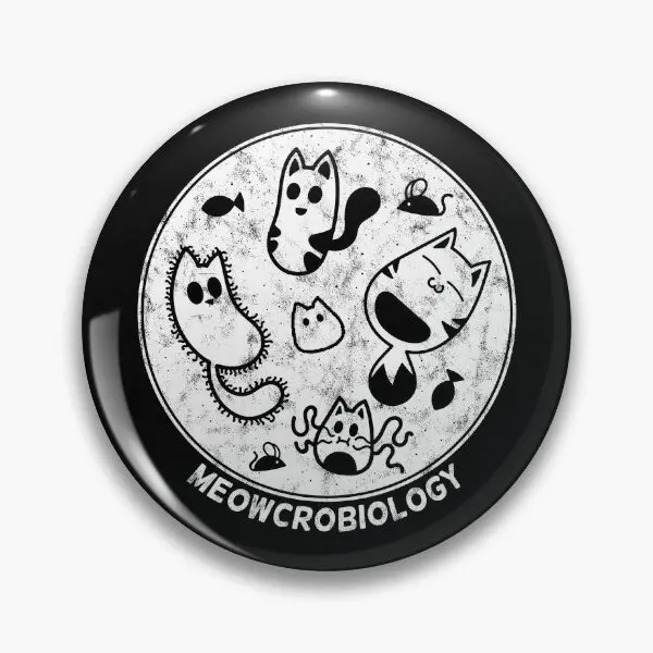 Cats Love Microbiology Distressed  Soft Button Pin Brooch Creative Metal Cartoon Collar Decor Clothes Hat Lapel Pin Badge Cute