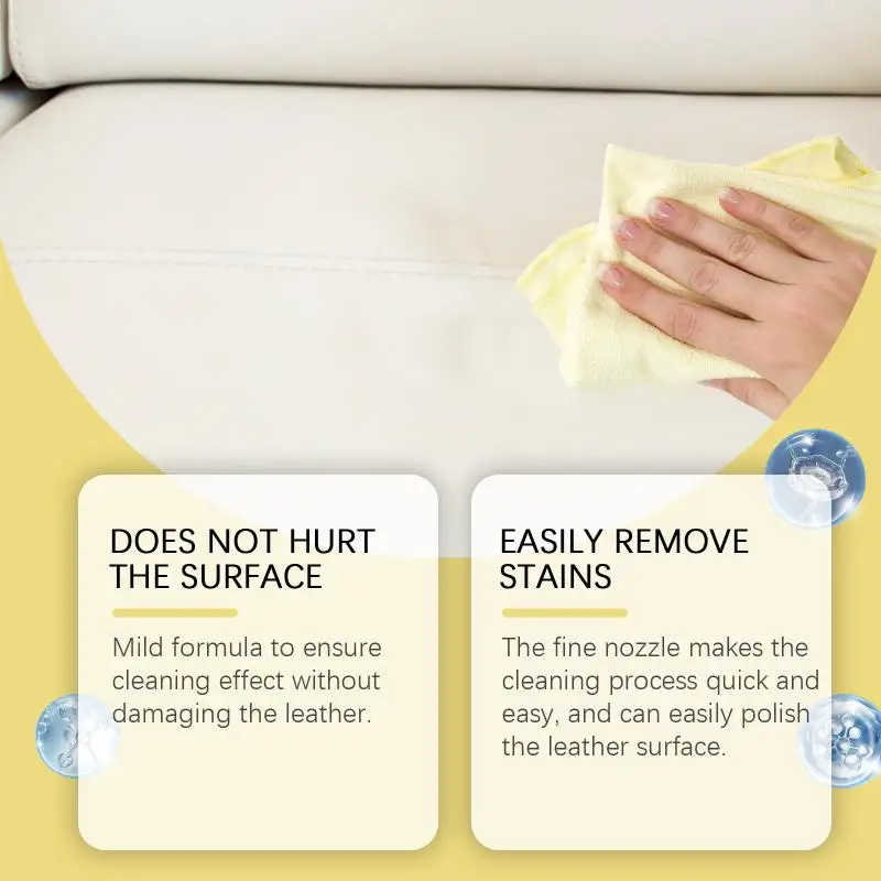 

Leather Cleaner Deeply Penetrate Leather Pores Effectively Remove Oil Stains Soften Leather Brighten Leather Cleaning Care Agent