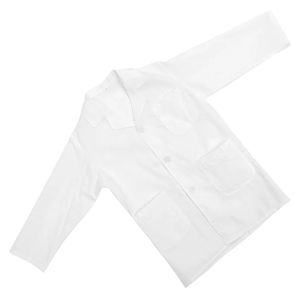 

White Coat Children's Lab Men and Women Polyester Cotton Doctor Costume for Kid