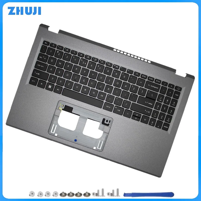 

Новые запасные части для ноутбука, упор для рук, верхняя крышка, чехол для Aspire A515-58M N23C3 A315-510p-24P N23Q11 с клавиатурой, серый корпус