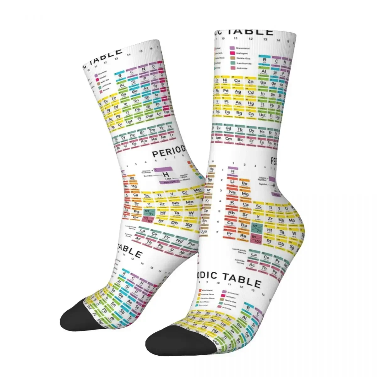 Periodic Table Detailed With Socks Harajuku Super Soft Stockings All Season Long Socks Accessories for Man's Woman's Gifts