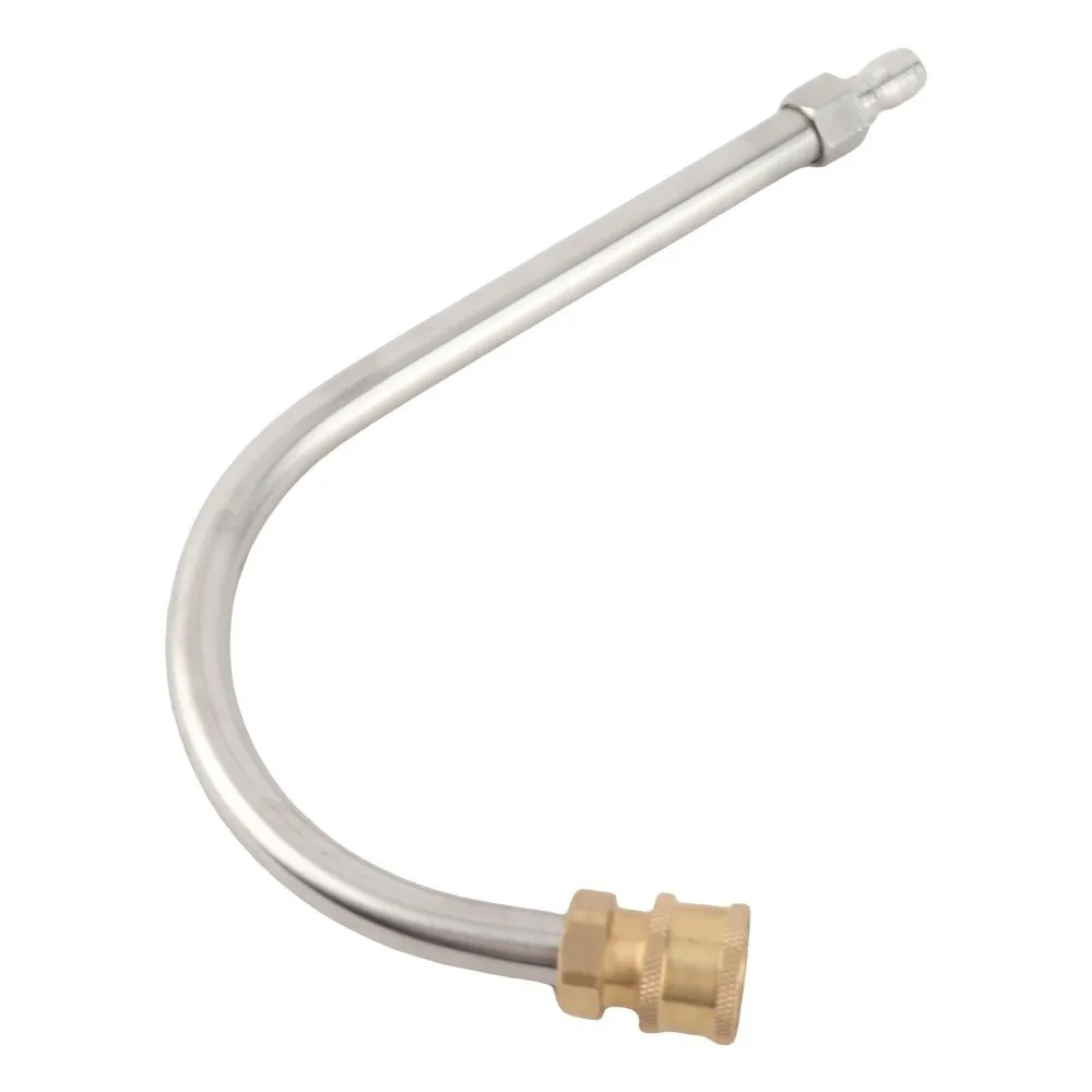 U Shaped Pressure Washer Extension Wand 5000psi Stainless Steel and Brass Pressure Washer Curved Rod with 5 Nozzles