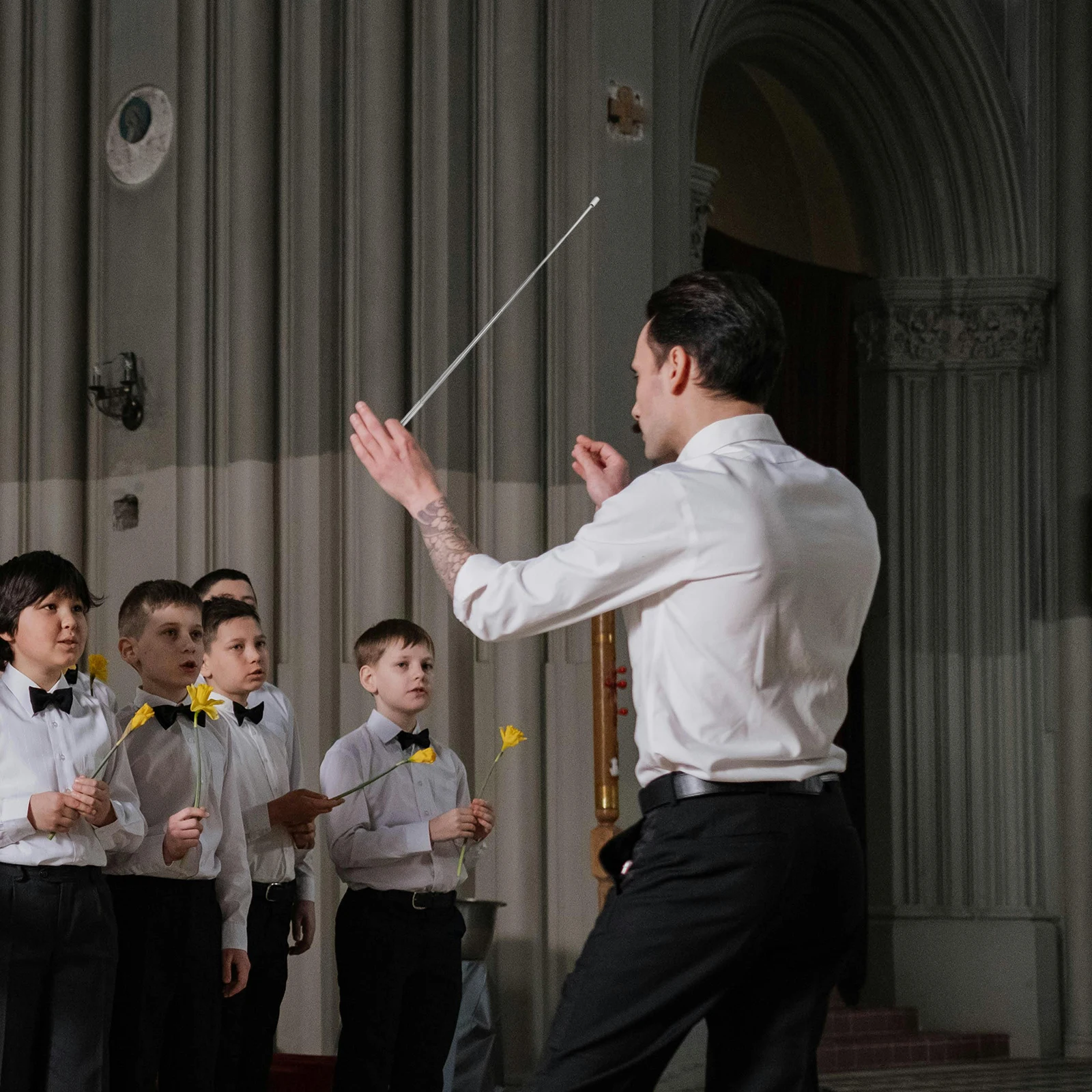 1 قطعة باتون قابل للسحب الفولاذ المقاوم للصدأ أداة إجراء خفيفة الوزن لأداء جوقة الأوركسترا أداة عصا إيقاع الموسيقى