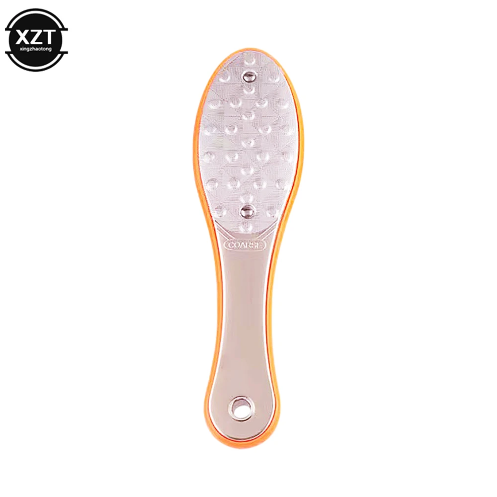 Двухсторонний шлифовальный станок для ног из нержавеющей стали, средство для удаления огрубевшей кожи, инструмент для педикюра и ухода за ногами