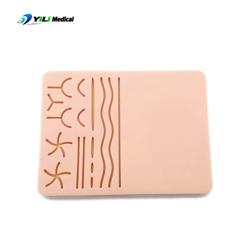 

Wound Suture Pad With 3-Layers Silicone Simulated Skin Creative DIY Wound Suture Pad Model