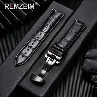 Leather Watchband 18mm 19mm 20mm 21mm 22mm 24mm Men Women Leather Strap Automatic Butterfly Clasp Watch Band Watch Accessories