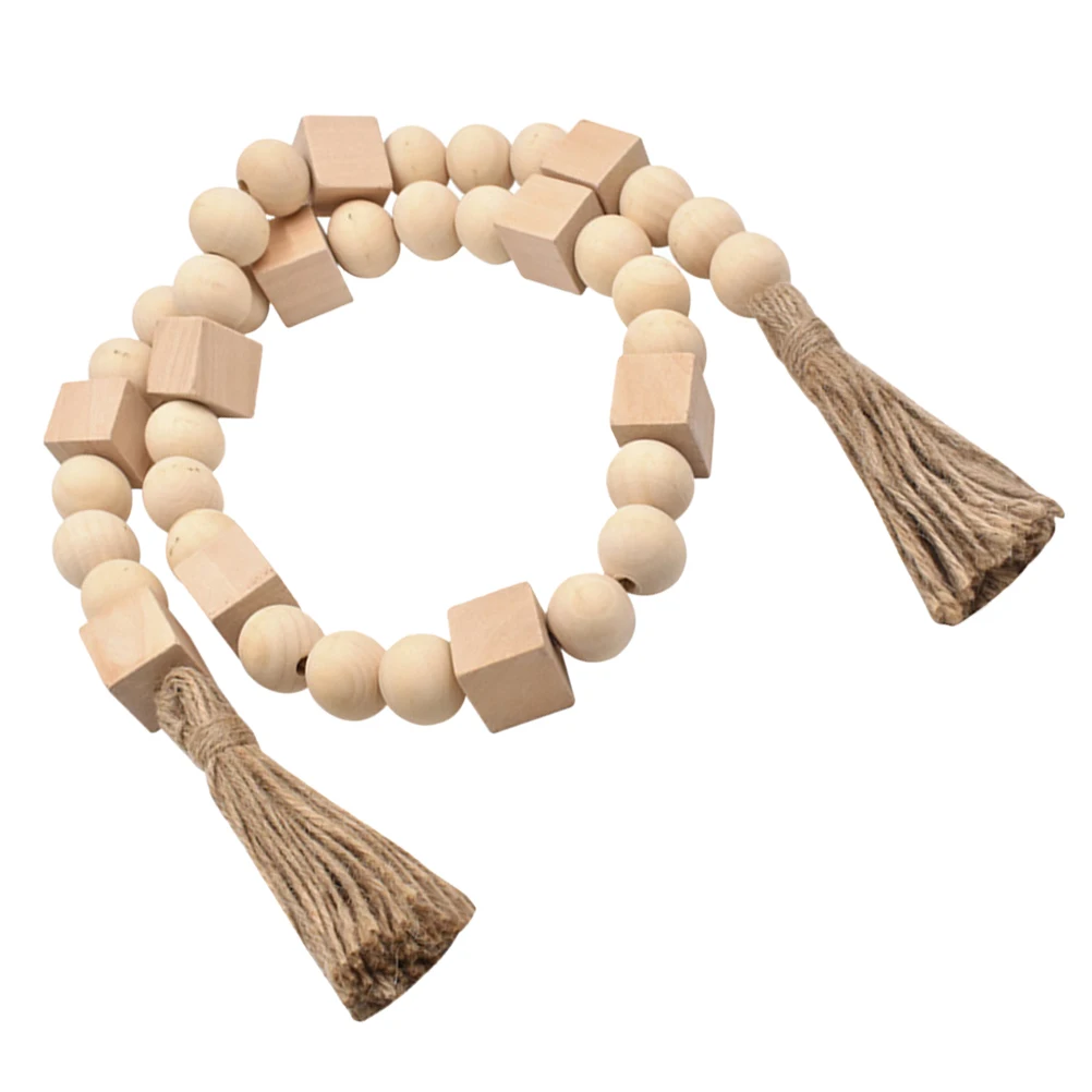 

Wood Beads Beading Tassel Beaded Ornament Home Decor Farmhouse Pendant Garlands Wreath