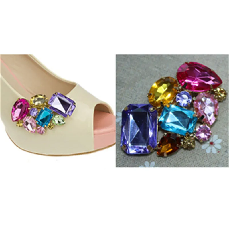 1Pc Vrouwen Schoenen Decoratie Clips Kristallen Schoenen Gesp Bruids Charme Decoratie