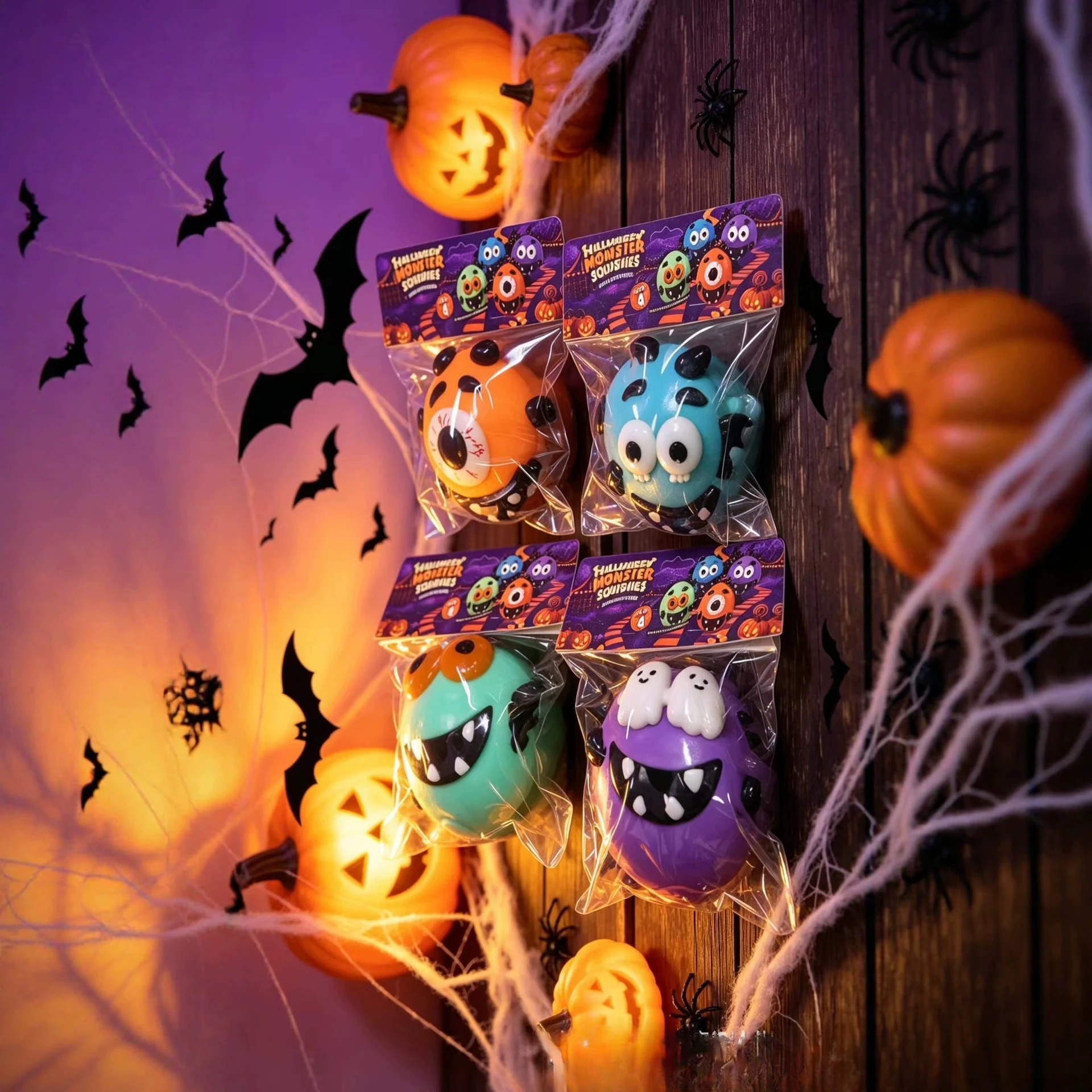 Halloween Monster Dog Face-Changing Ball Pinching TPR Soft Rubber Toy Monster Decompression Vent Decompression Toy