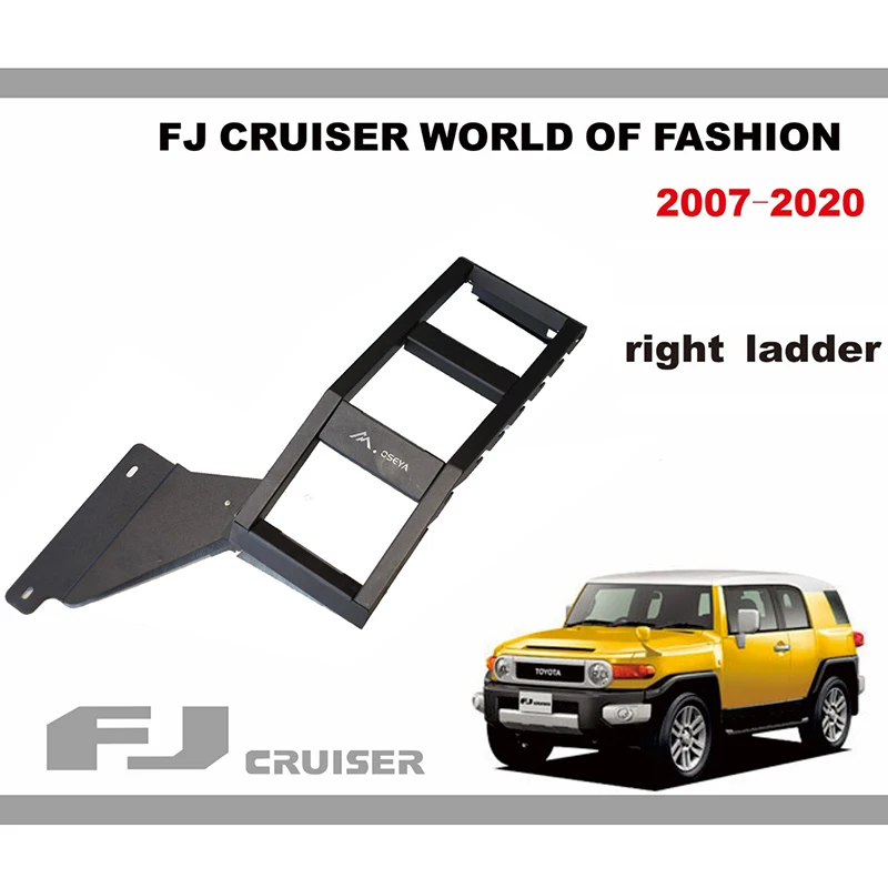 Car Roof Climbing Tools For Toyota FJ Cruiser Tailgate Ladder Manganese Steel Back Door Ladder Exterior Modification Accessories