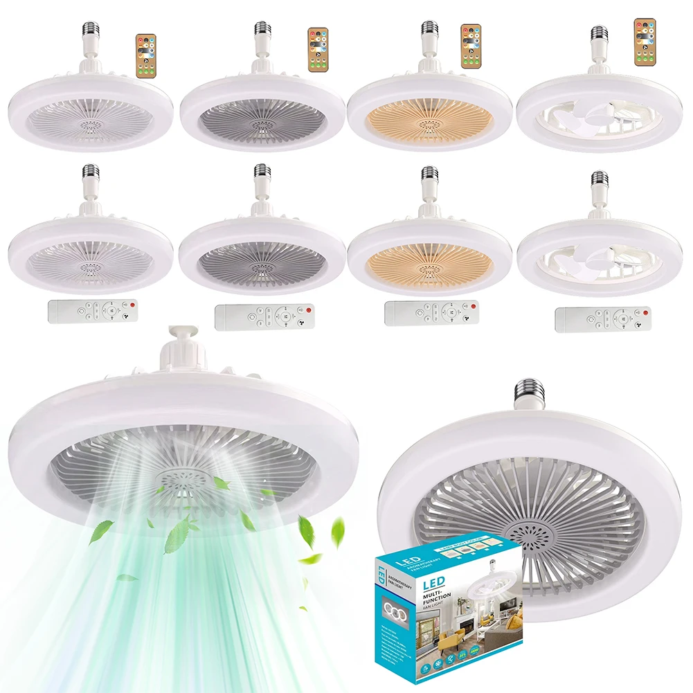 

E27 Base Ceiling Fan Aromatherapy Ceiling Fan with LED Light Remote Control Modern Ceiling Fan Silent Ceiling Fan for Bedroom