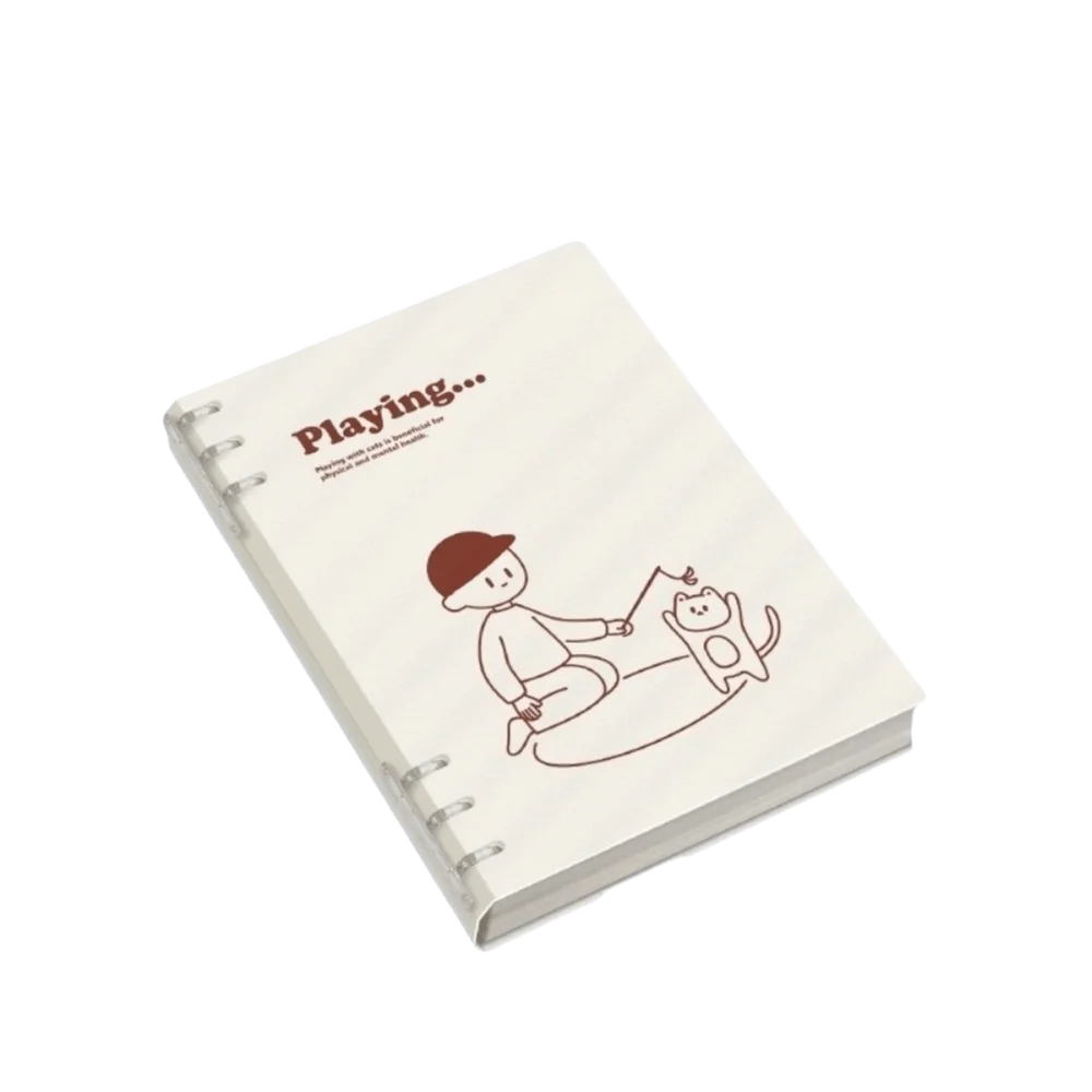 

A5/B5 Loose-leaf Notebook Puppy Detachable Binder Notebook Horizontal Line 60 Sheets/120 Pages Note Book