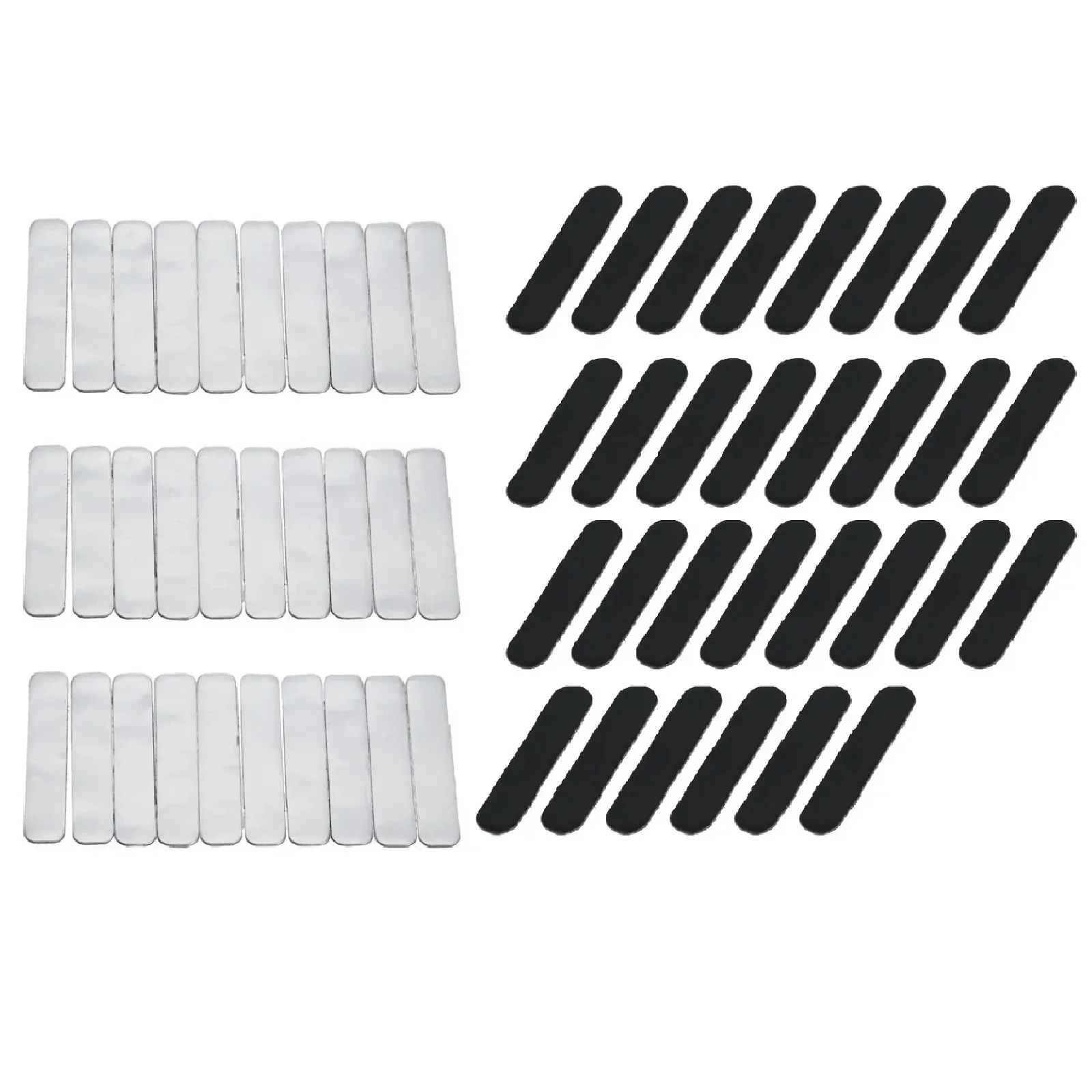 30pcs 50x10mm Golf Weighted Adhesive Lead Tape Adjustable Add Swing Weight for Golf Clubs Iron Putter Tennis Racket Black/silver