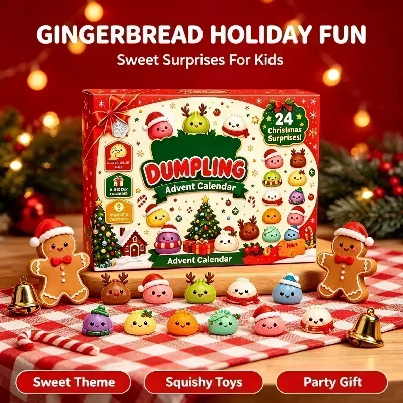 2027 Christmas;; Countdown /.Calendar 3D Decor Fidget Doll Advent Calendar Surprise Box Stress Relief Toy New Year Holiday Gift