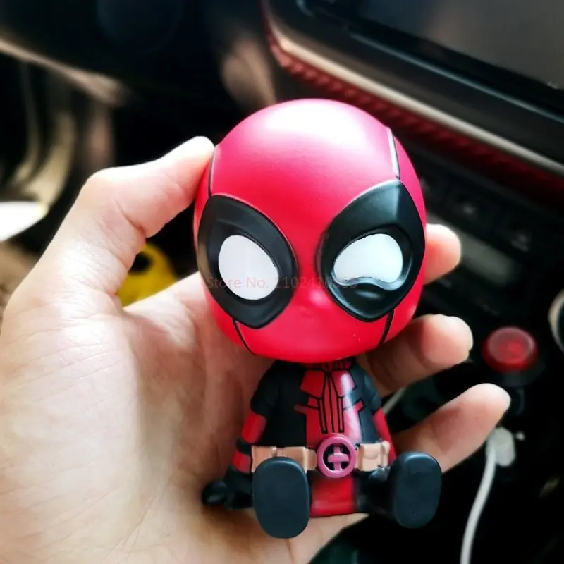 10cm Deadpool Action Figure Cute Version Deadpool Figure Toy Car Decoration Model Doll Statue Kit Collection Kid Christmas Gifts