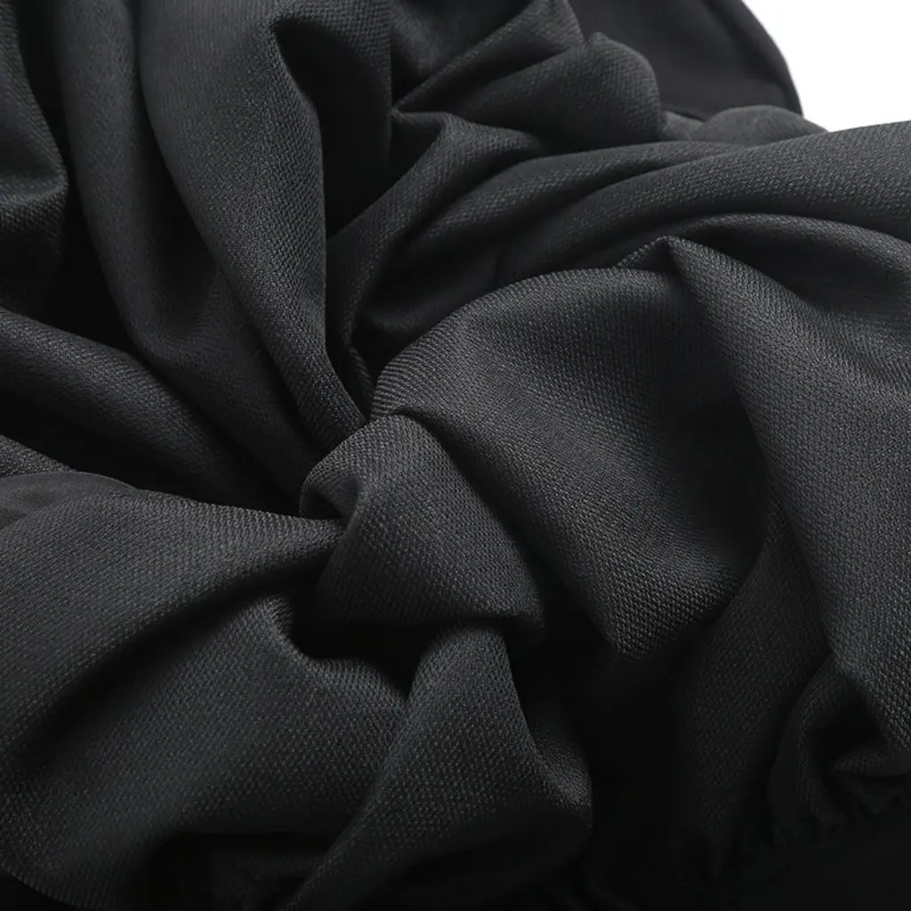 

Black Retro Profile Pent Skirt for Women Mid-Low Waist Slimming Knee-Length All-match European And American Style