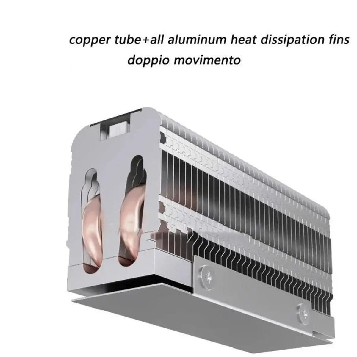 HOUSEHOLD*GOOD Whale M.2-2 Digital Dual Heat Pipe Heatsink M.2 2280 NVMe SSD Cooler with Thermal Pad Computer Accessories