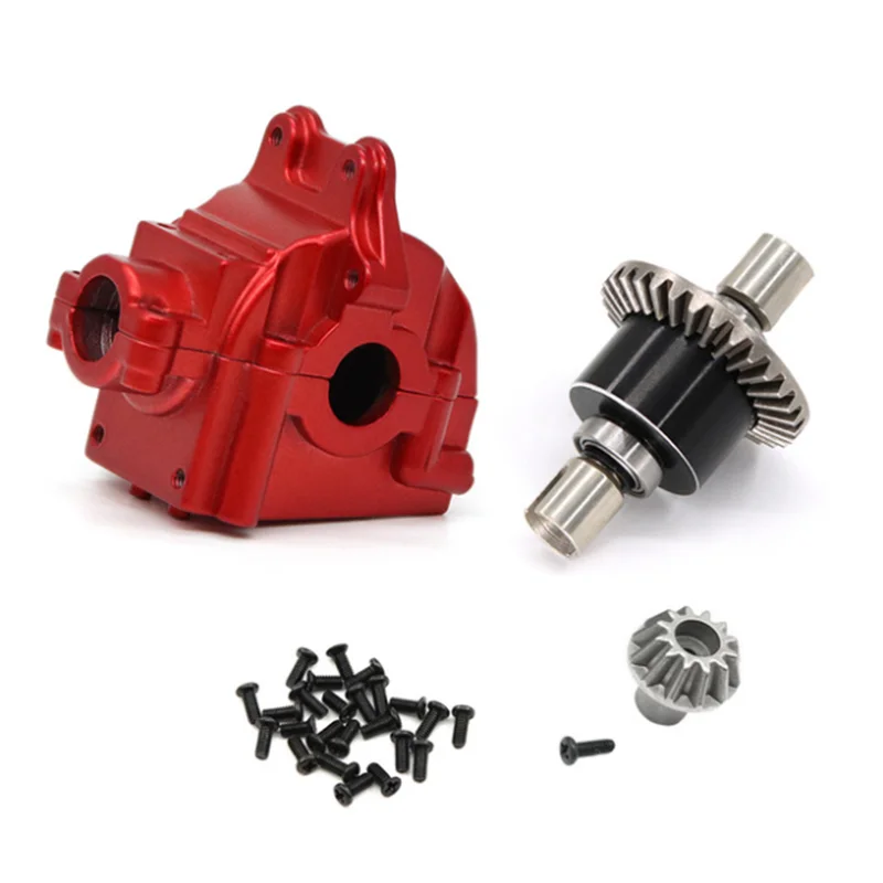 Metal Upgrade Gearbox Cover + Differential For WLtoys 1/14 144010 144001 144002 1/12 124016 124017 124018 124019 RC Car Parts