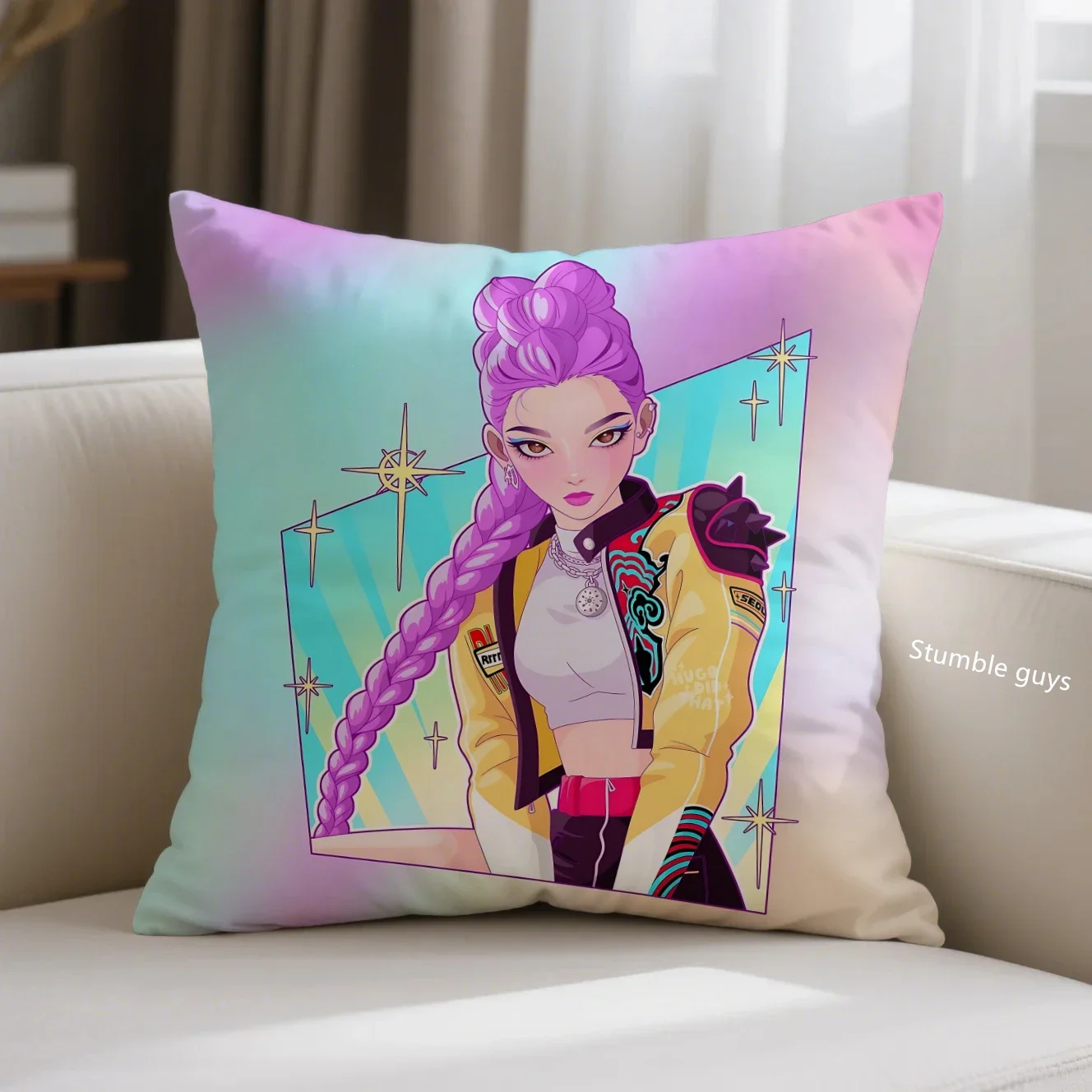 شيطان الصيادين Kpop غطاء وسادة أريكة أنيمي المخدة غرفة المعيشة