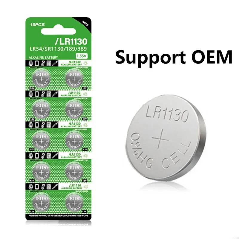 20CB 10xLR1130 Alkaline Batteries Button Coin -Batterie für Spielzeuguhren und Zubehör