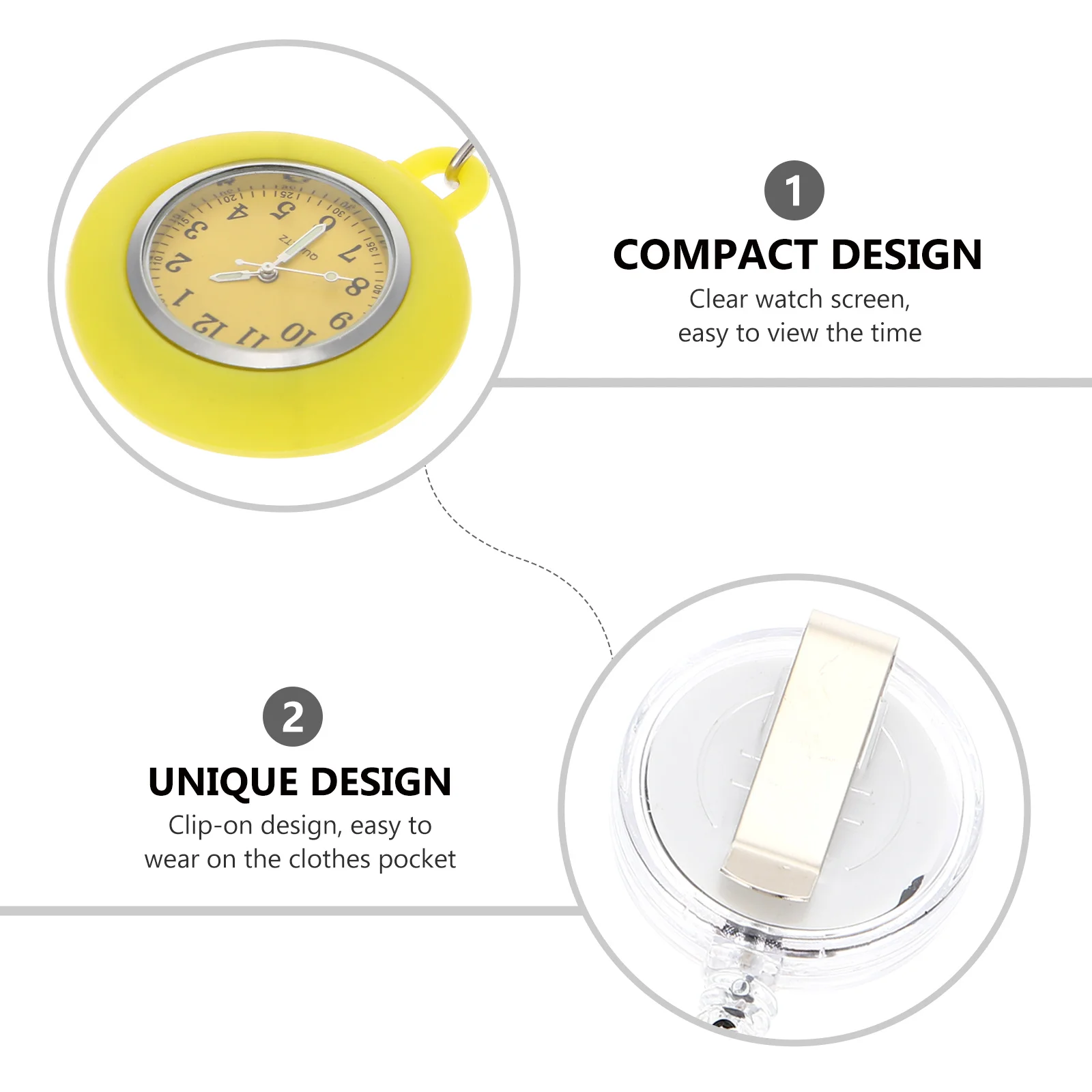 ممرضة فوب ساعة واضحة الطلب المحمولة الصدر معلقة ساعة للنساء معلقة ممرضة الساعات هدية عيد ميلاد طالب الممرضات #2