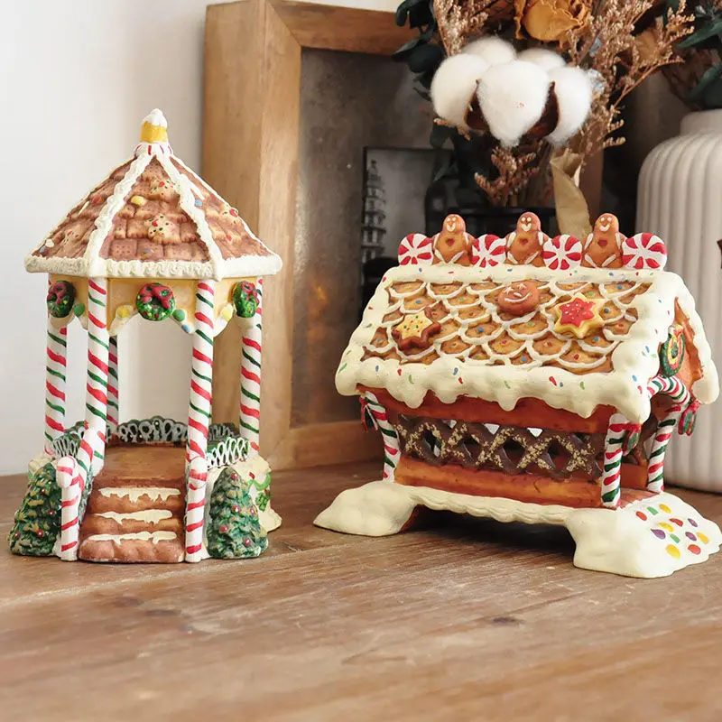 

Manual coloured drawing or pattern ceramic gingerbread house, pavilions, hamster, decoration, in rural areas