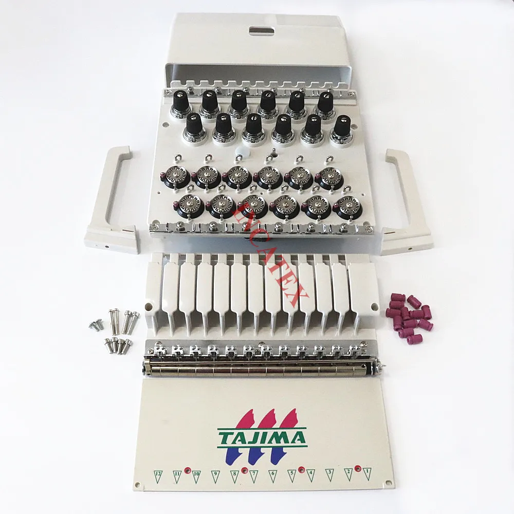 Tajima Embroidery Machine 12 Needles 12 Colors Full Set Bottom Thread Alarm System Upgrade With Electronic Board For Model TMFD