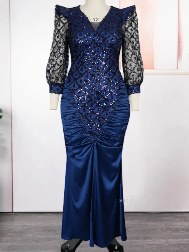 

Africa Luxury Sequin Long Dresses for Women Elegant Party Evening Gowns Formal Occasion Sexy Mermaid Dress 2026 African Clothing