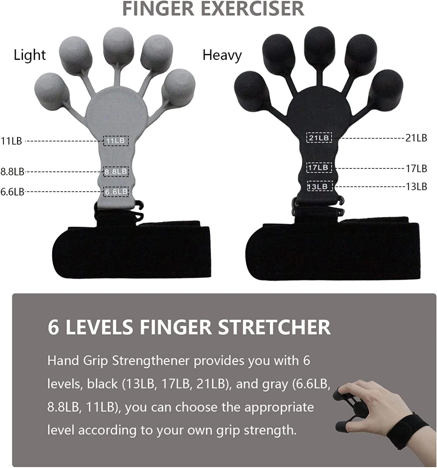 Hand Grip Finger Power Forearm Strength Muscle Recovery Workout Hand Gripper Guitar Finger Gripper Rehabilitation Accessories