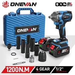 ONEVAN 1200N.m Brushless Electric Impact Wrench 1/2 inch Cordless Electric Screwdriver Drill Tool For Makita 18V Battery Pin