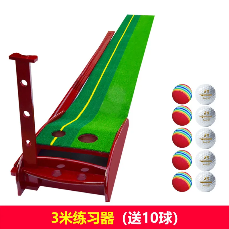 Pratica per putter da golf indoor, coperta da allenamento in velluto, forniture per pratiche da fairway da golf in legno massello