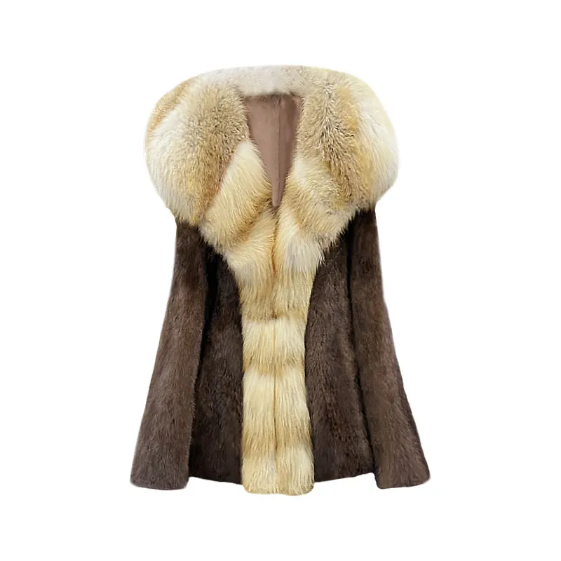 Fangtai 2023New Winter Warm Luxury Real Fur Coat Women Jacket For Women Plus Size Outwear FemaleVest Coats  Fashion Natural Fox