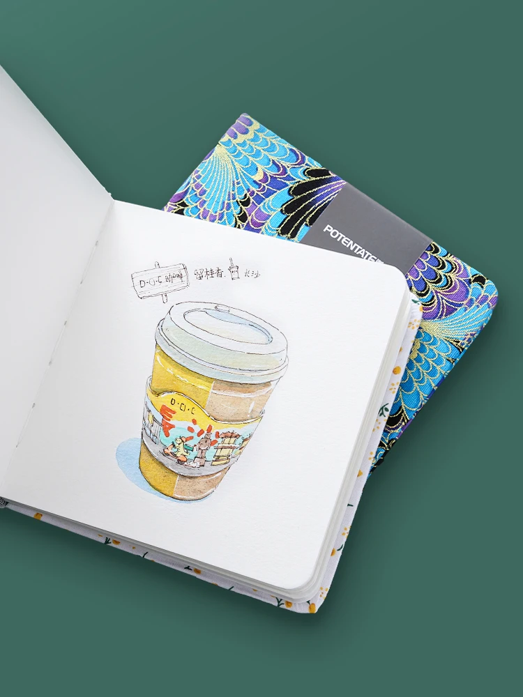 POTENTATE 100% Cotton Square Watercolor Paper Book 12cmx12cm(4.7x4.7Inch )24 Sheets 300g (140lb) Art Drawing Paper Sketchbook