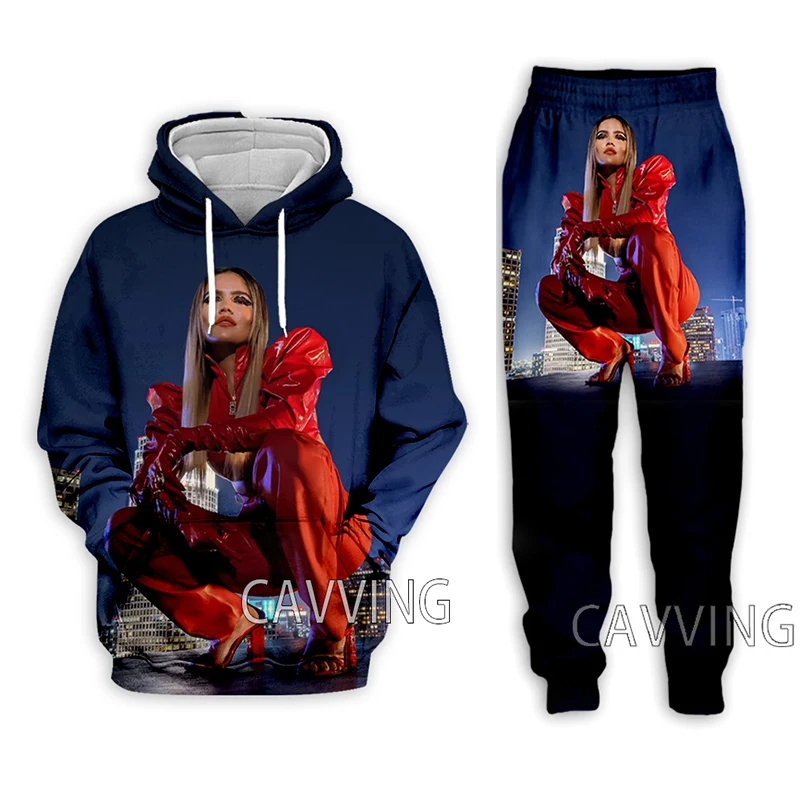 Karol G 3D Printed Casual Hoodies Hooded Sweatshirt Pants Jogging Pants Trousers Suit Clothes Women/ Men Sets