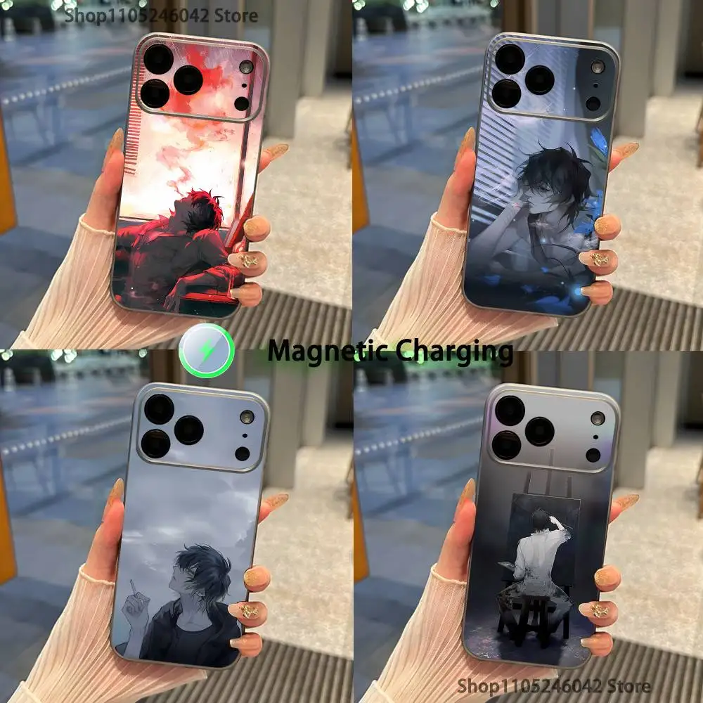 

T-Towa S-SlowS DamageS For iPhone 17,16,15,14,13,12,11,Pro,Max,Plus Transparent gray Phone Case Magnetic Wireless Charging