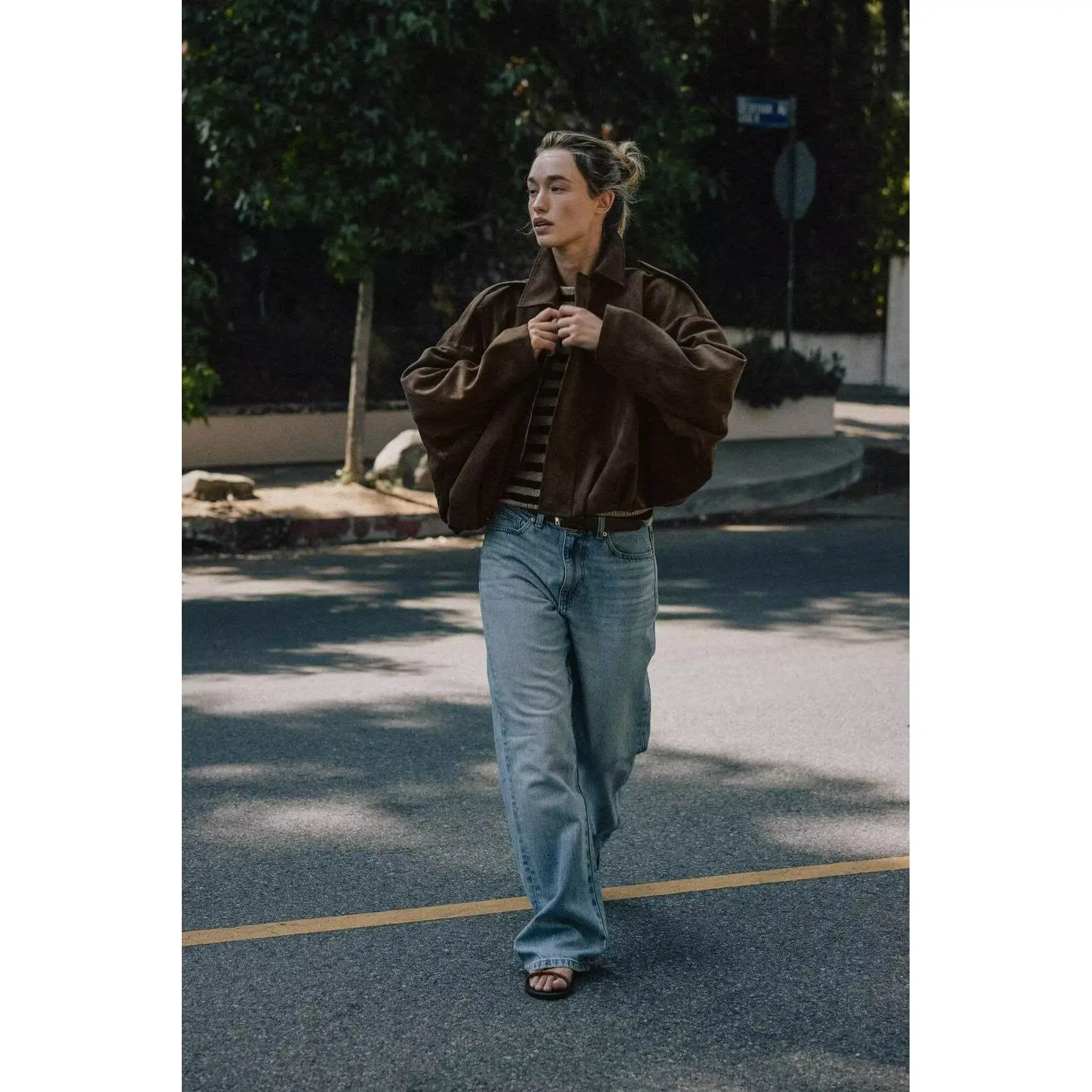 Faionable Pilots Jaet Women's ort Outerwear Autumn New Sle 2025 Street Sle Long Sve Velvet Feel Lapel Zipper Clo...