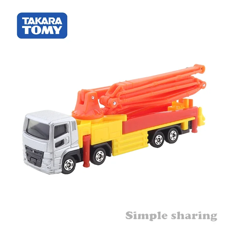 Takara Tomy Long Type Tomica No.127 Mitsubishi Fuso Super Great Concrete Pump Truck Collection Car Model Toys Ornaments