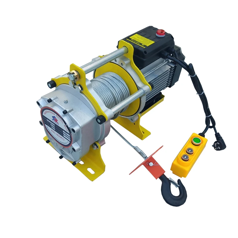 220v 380v Fast Speed Small Electric Wire Rope Winches 800kg 1000kg electric hoist 800kg