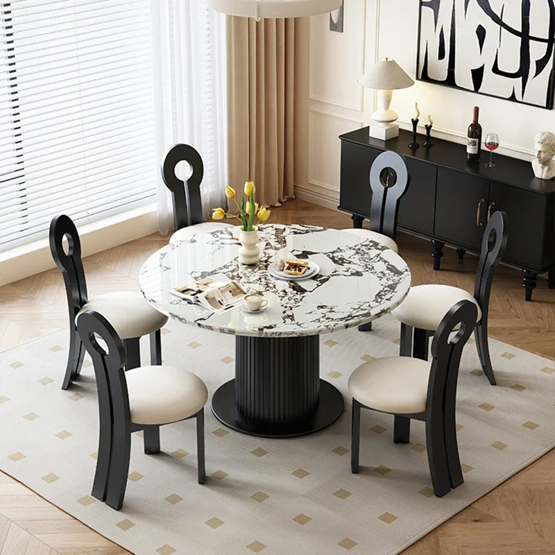 

Living Room Kitchen Table Modern Unique Vintage Design Luxury Dining Table Restaurant Round Mesa Redonda Comedor Home Furniture