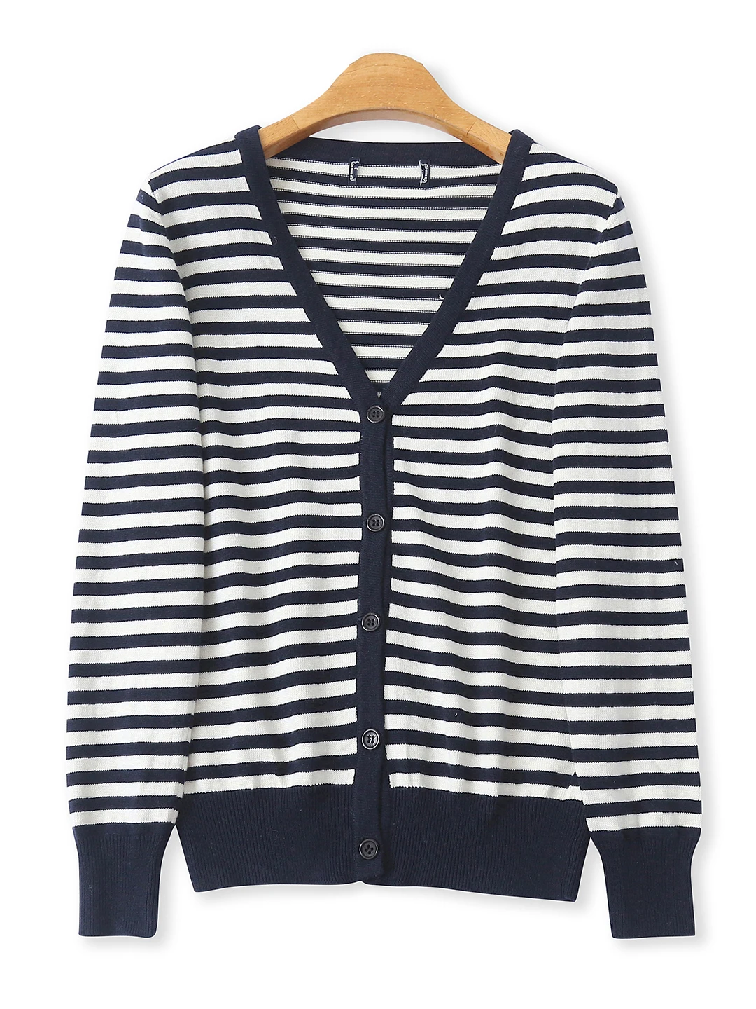 

Женский кардиган с тонкими полосками и V-образным вырезом, модный повседневный приталенный свитер на одной пуговице, осенняя новинка, для работы и повседневной носки