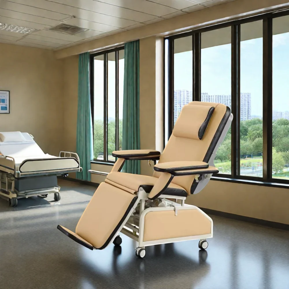 

Hospital medical Adjustable Chemotherapy Infusion Phlebotomy Blood Donation Collection Electric Dialysis Chair