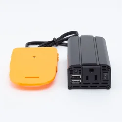 200W Portable Power Inverter Outlet Adapter For Ridgid AEG 18V/20VMAX Lithium Ion ,AC 110V Powered with Dual USB 5V 2.4A